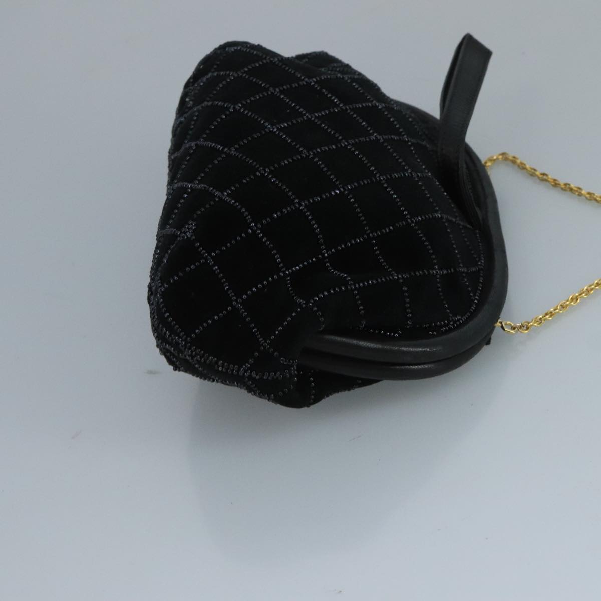 BALLY Chain Shoulder Bag Velor Black