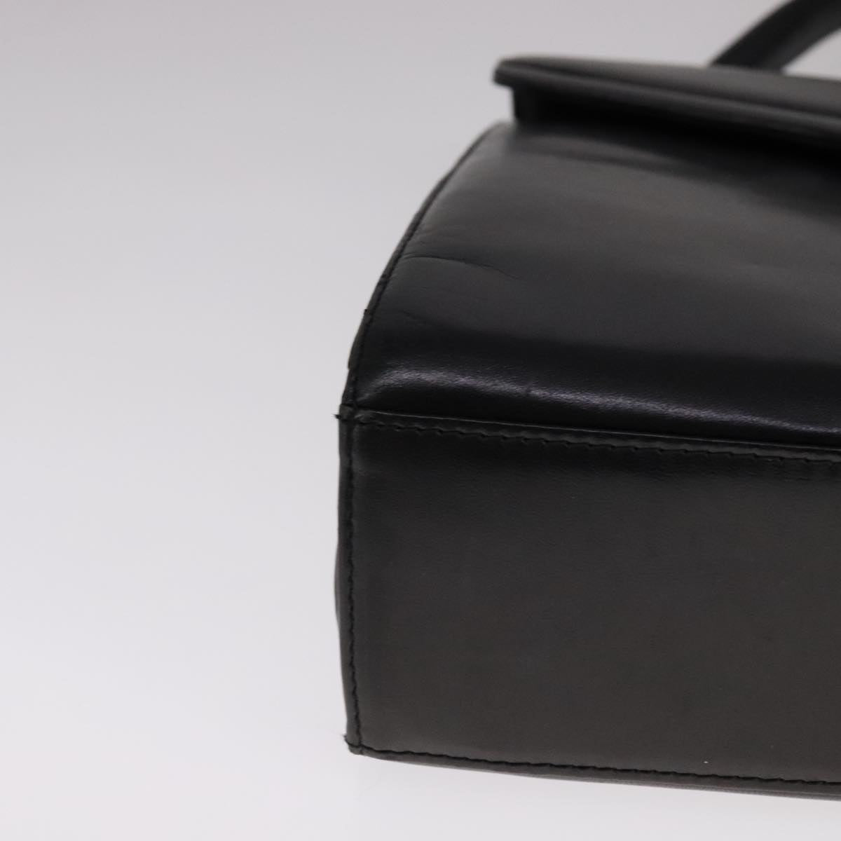 GIVENCHY Hand Bag Leather Black Gold