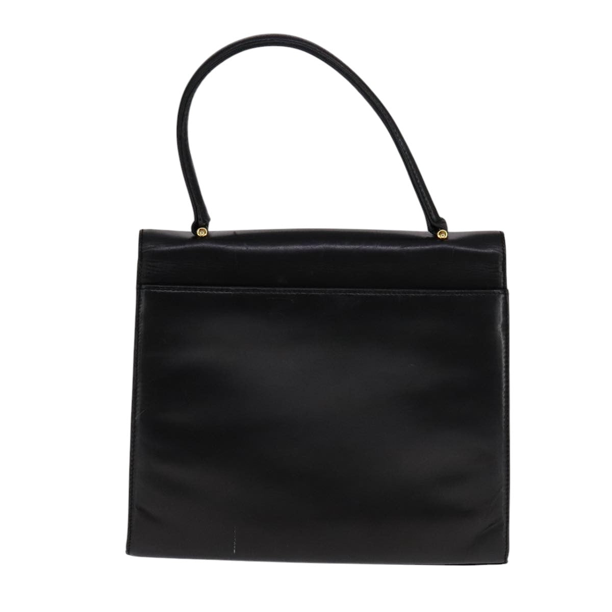 GIVENCHY Hand Bag Leather Black Gold
