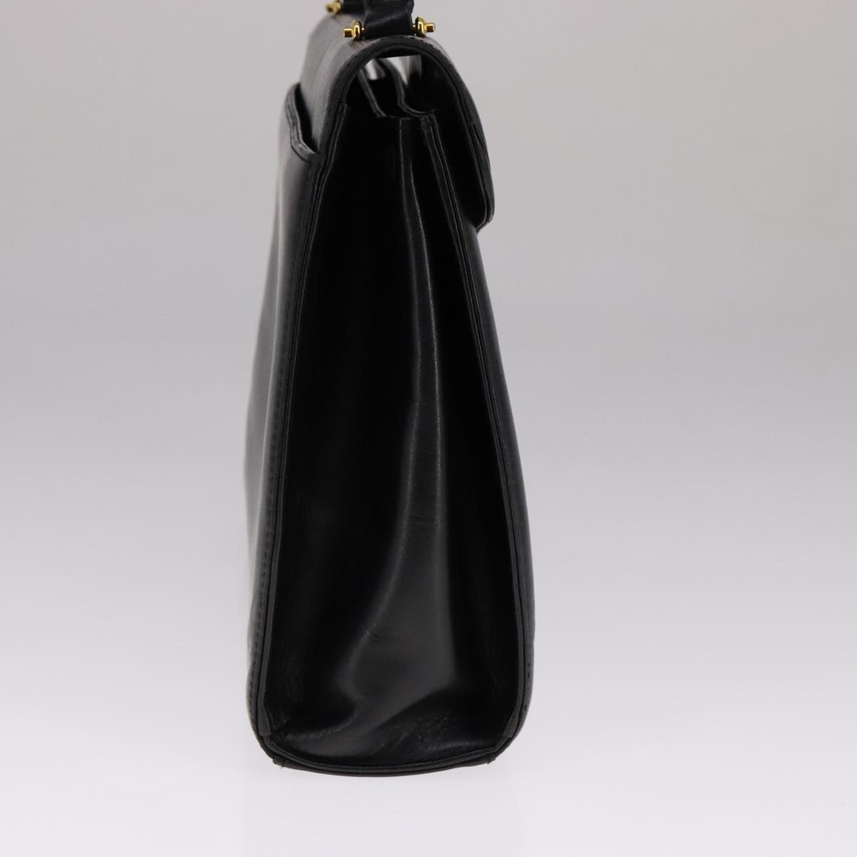 GIVENCHY Hand Bag Leather Black Gold
