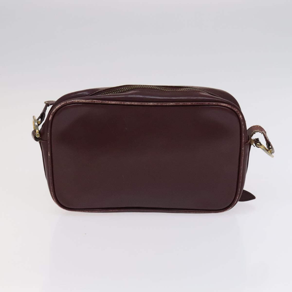 CARTIER Shoulder Bag Leather 3Set Red