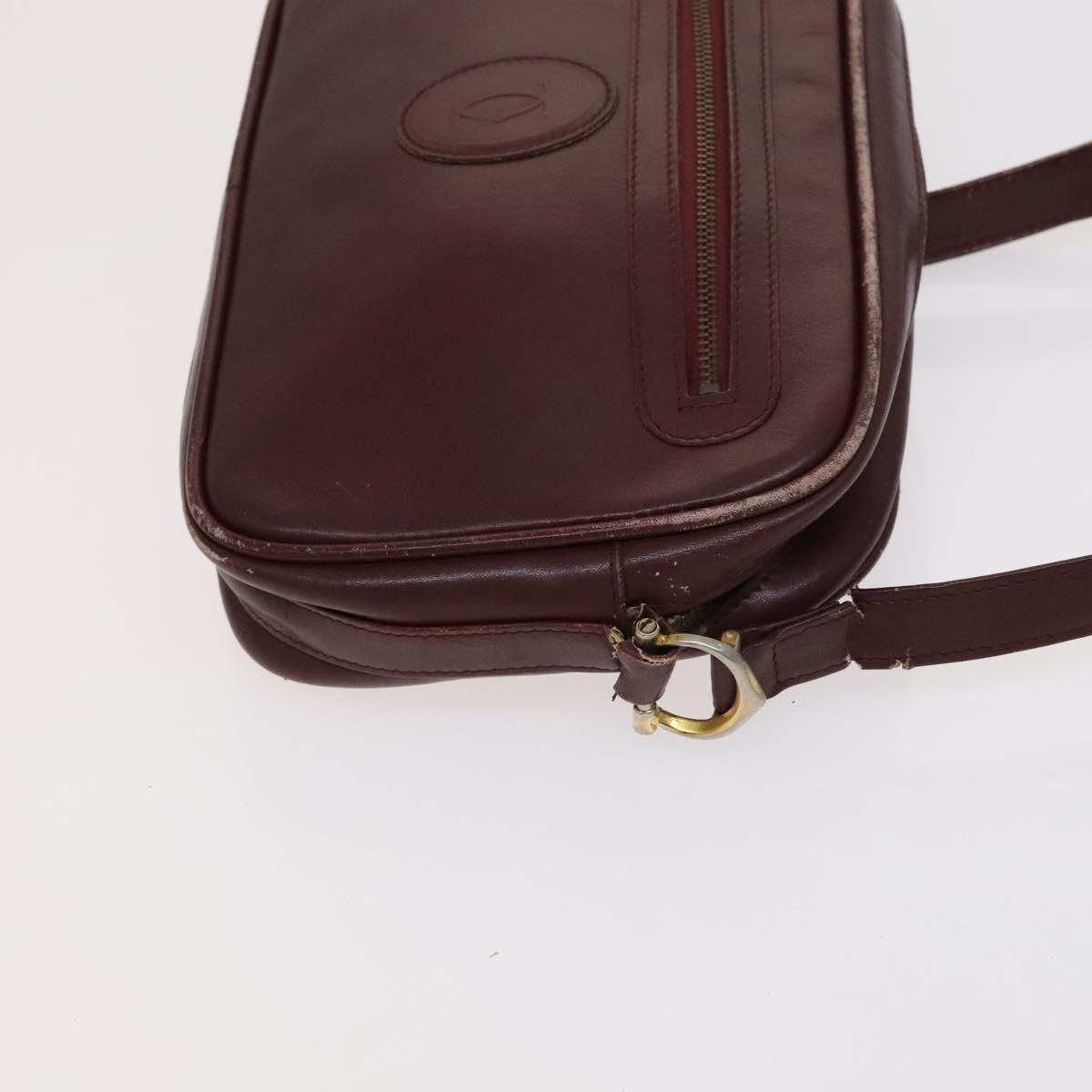 CARTIER Shoulder Bag Leather 3Set Red