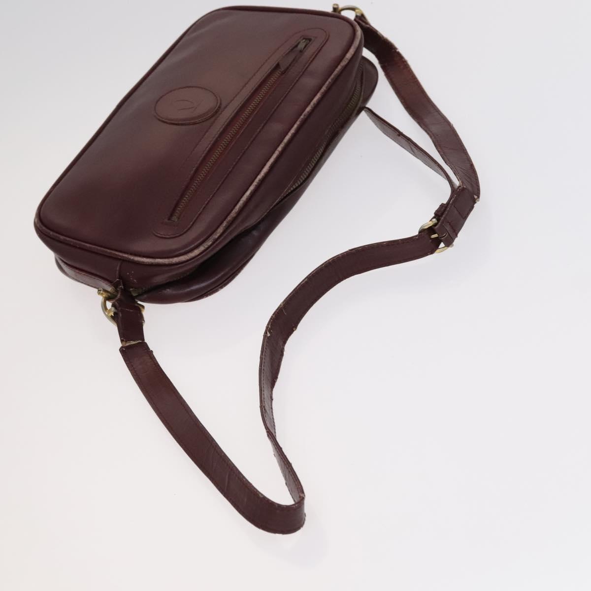 CARTIER Shoulder Bag Leather 3Set Red