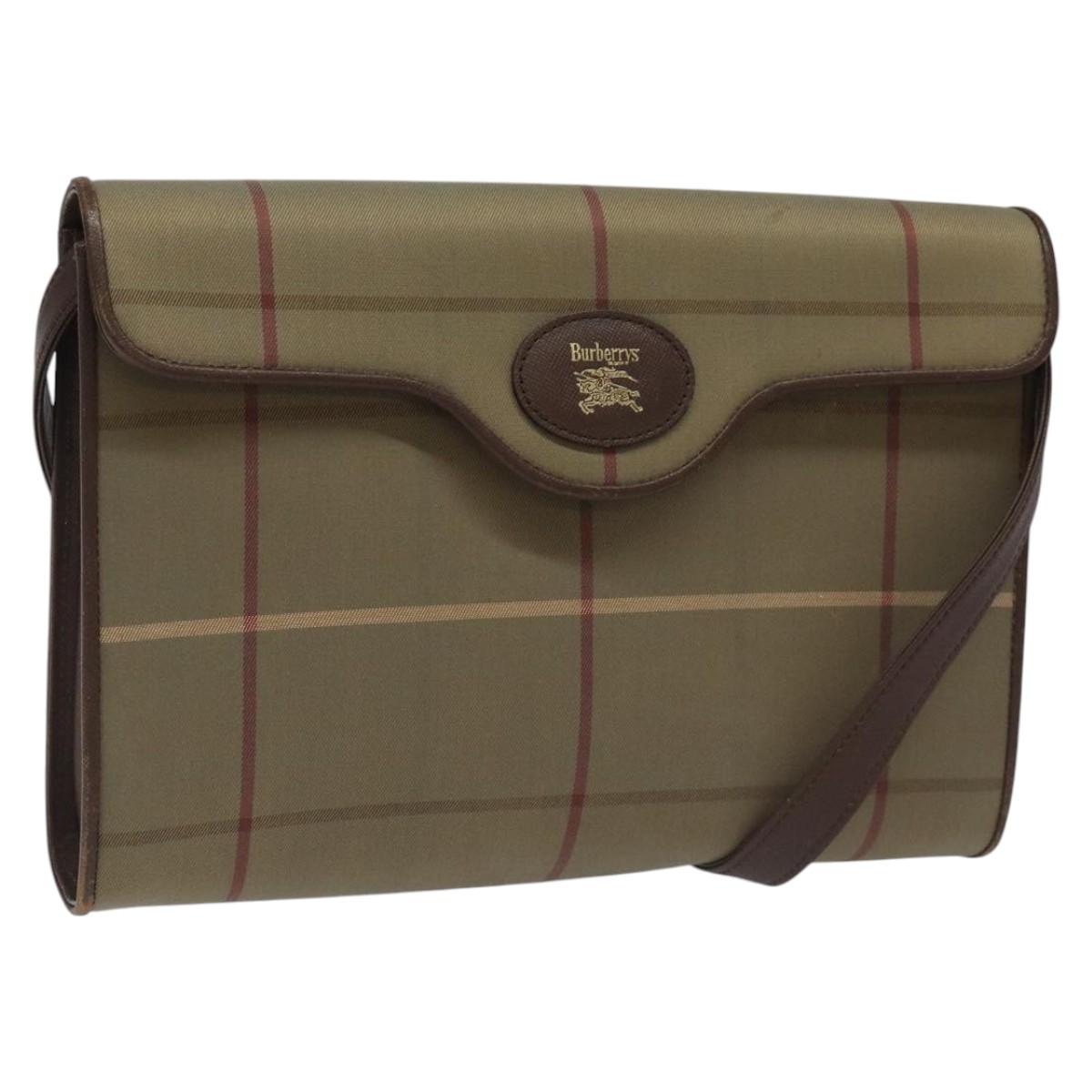 Burberrys Nova Check Shoulder Bag Canvas Beige
