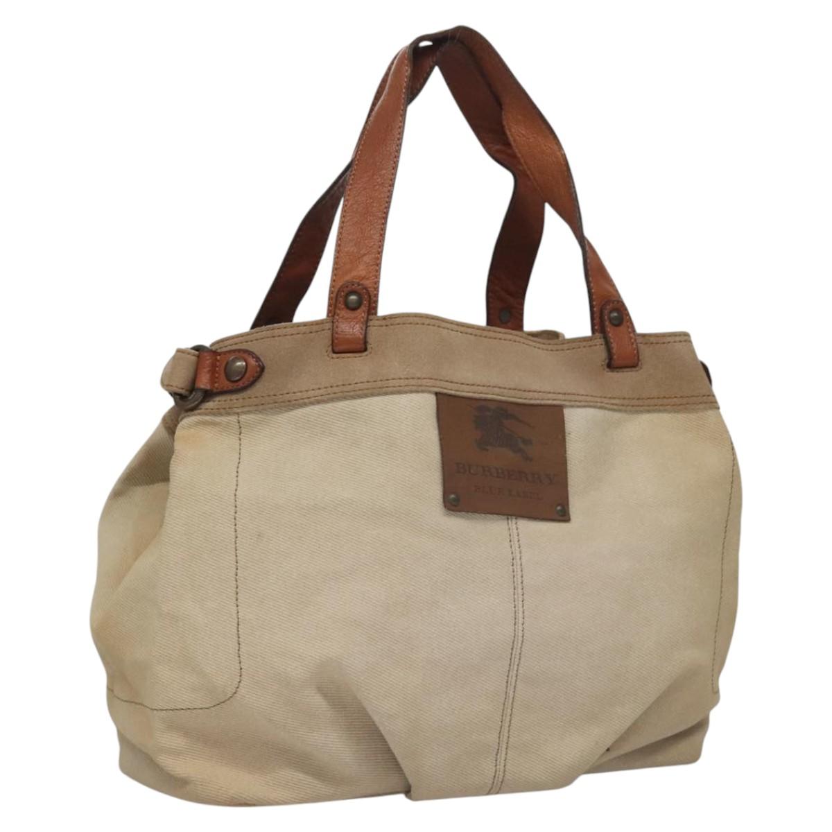 BURBERRY Tote Bag Canvas Beige