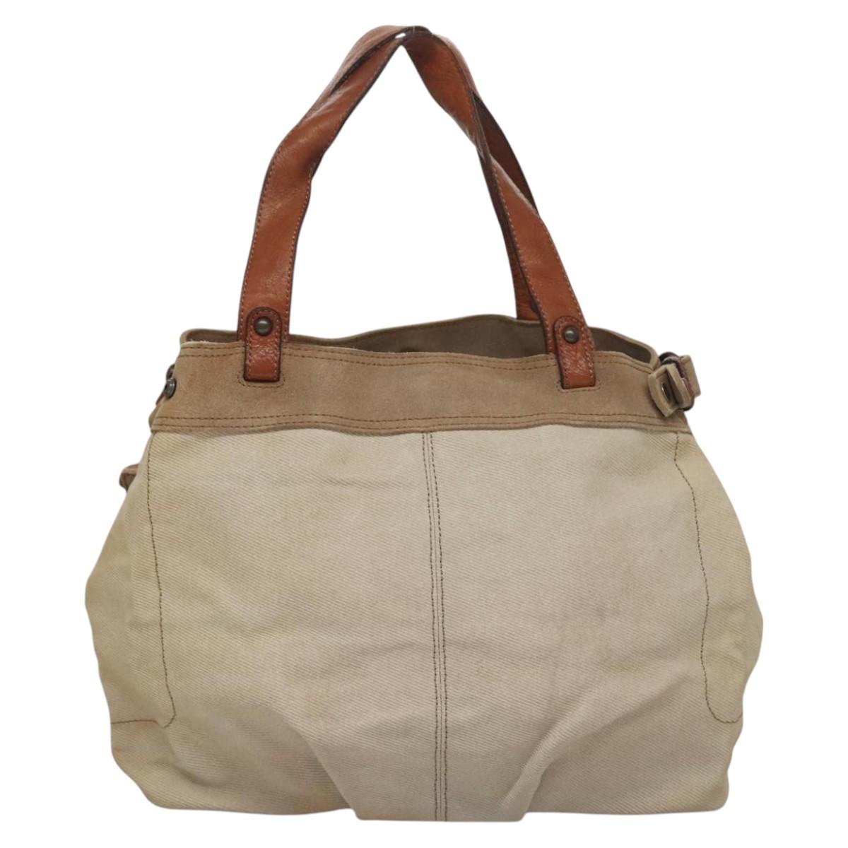 BURBERRY Tote Bag Canvas Beige