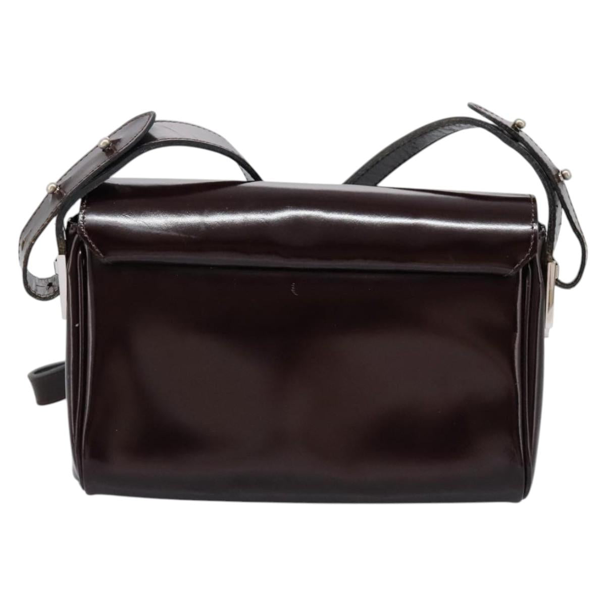 Gianni Versace Shoulder Bag Leather 2way Brown
