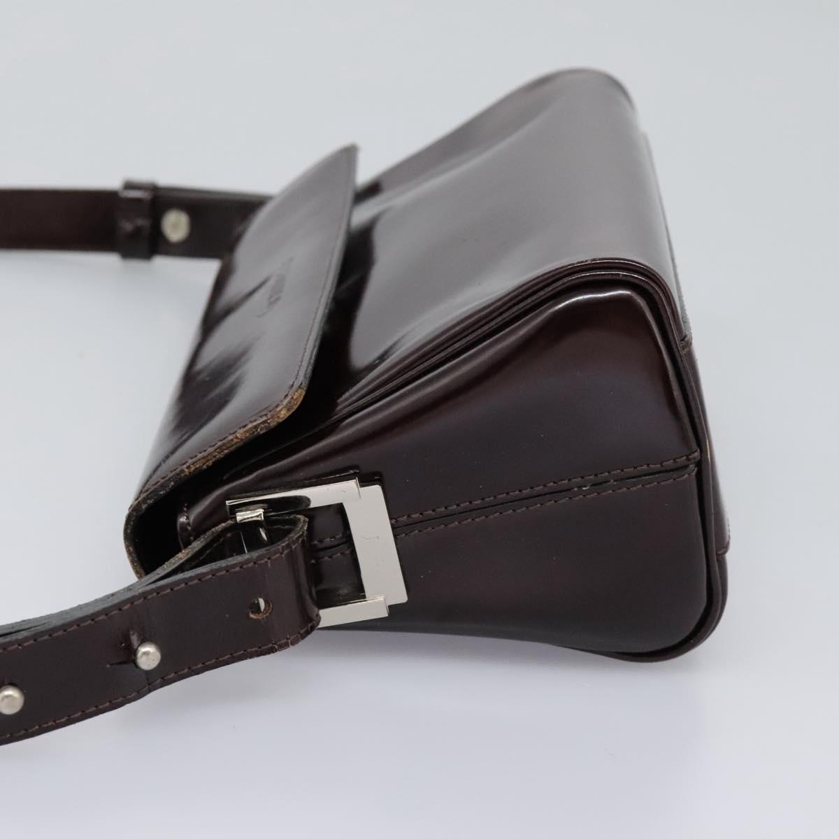 Gianni Versace Shoulder Bag Leather 2way Brown