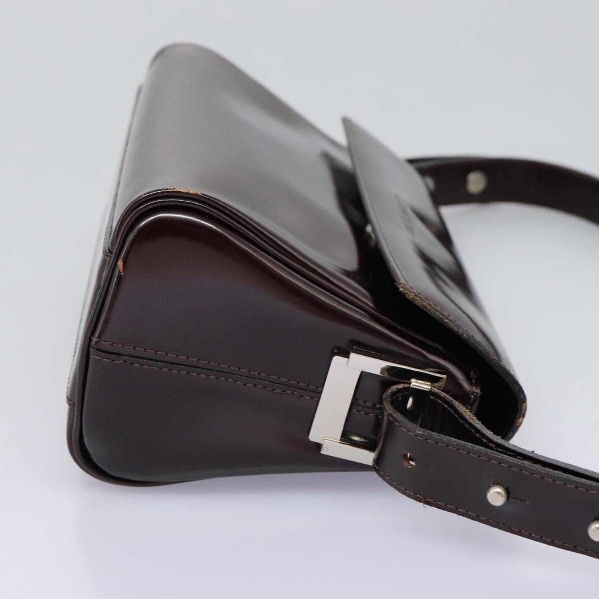 Gianni Versace Shoulder Bag Leather 2way Brown