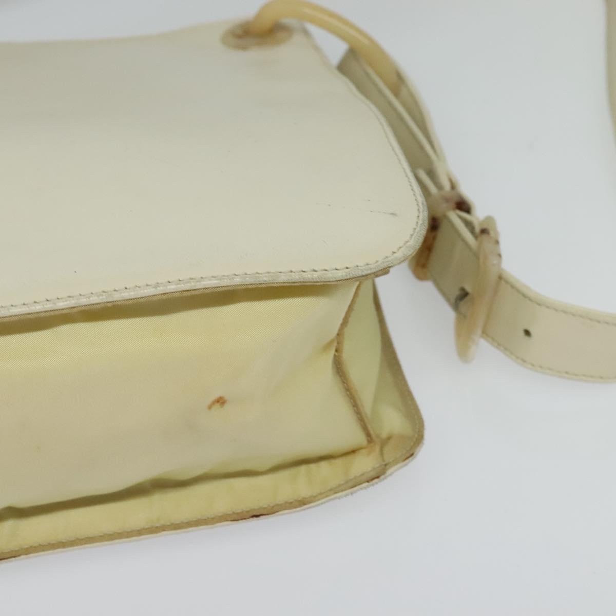 PRADA Shoulder Bag Leather Beige