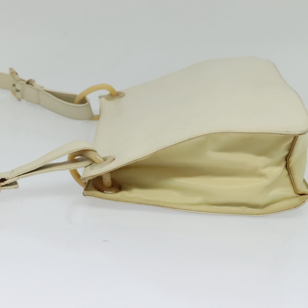 PRADA Shoulder Bag Leather Beige