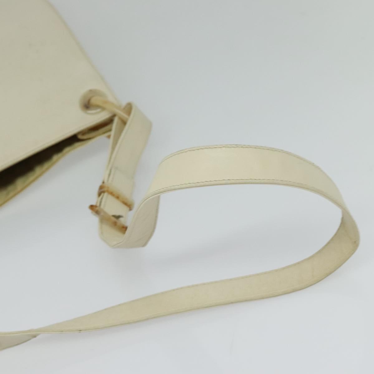 PRADA Shoulder Bag Leather Beige