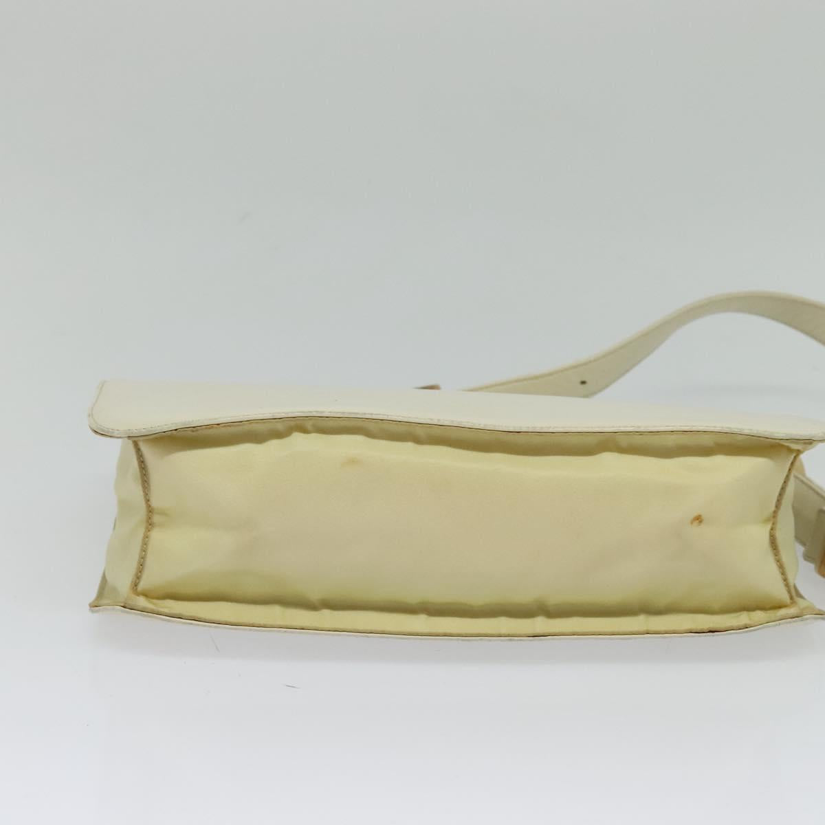 PRADA Shoulder Bag Leather Beige
