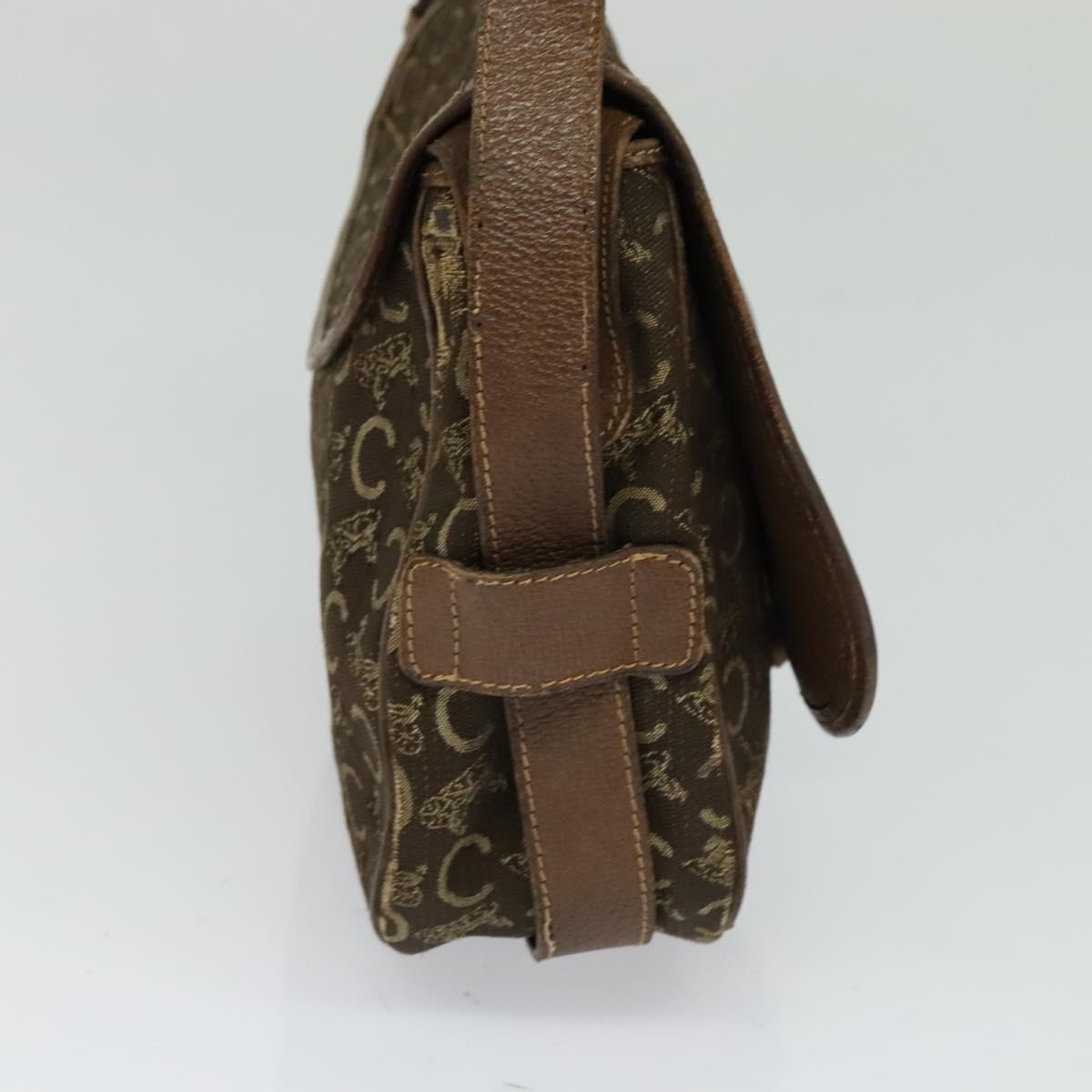 CELINE C Sulky Shoulder Bag Canvas Brown
