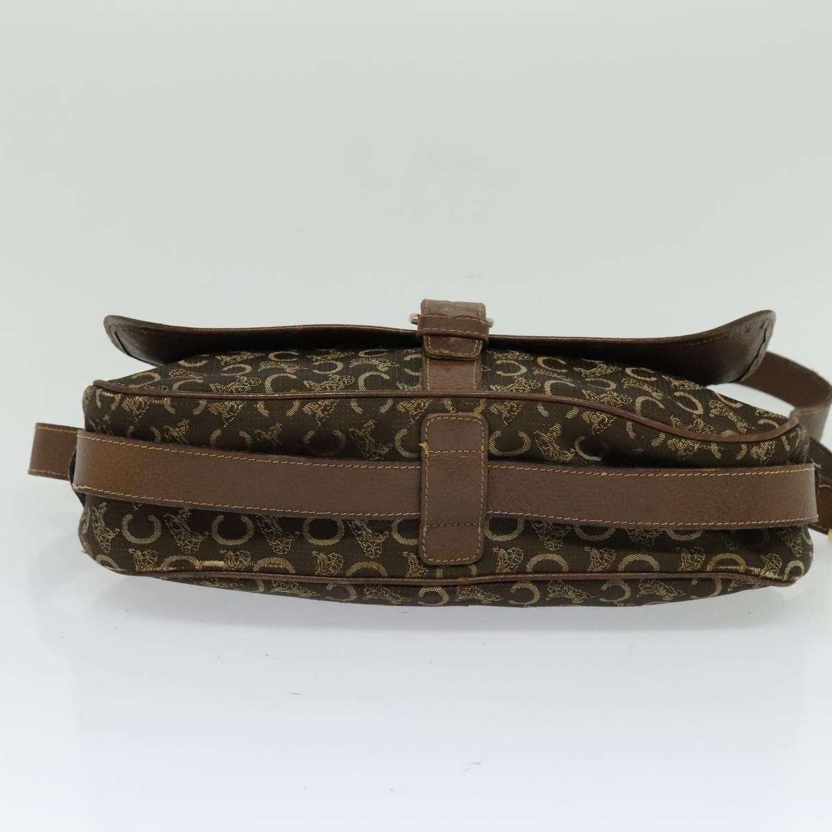 CELINE C Sulky Shoulder Bag Canvas Brown