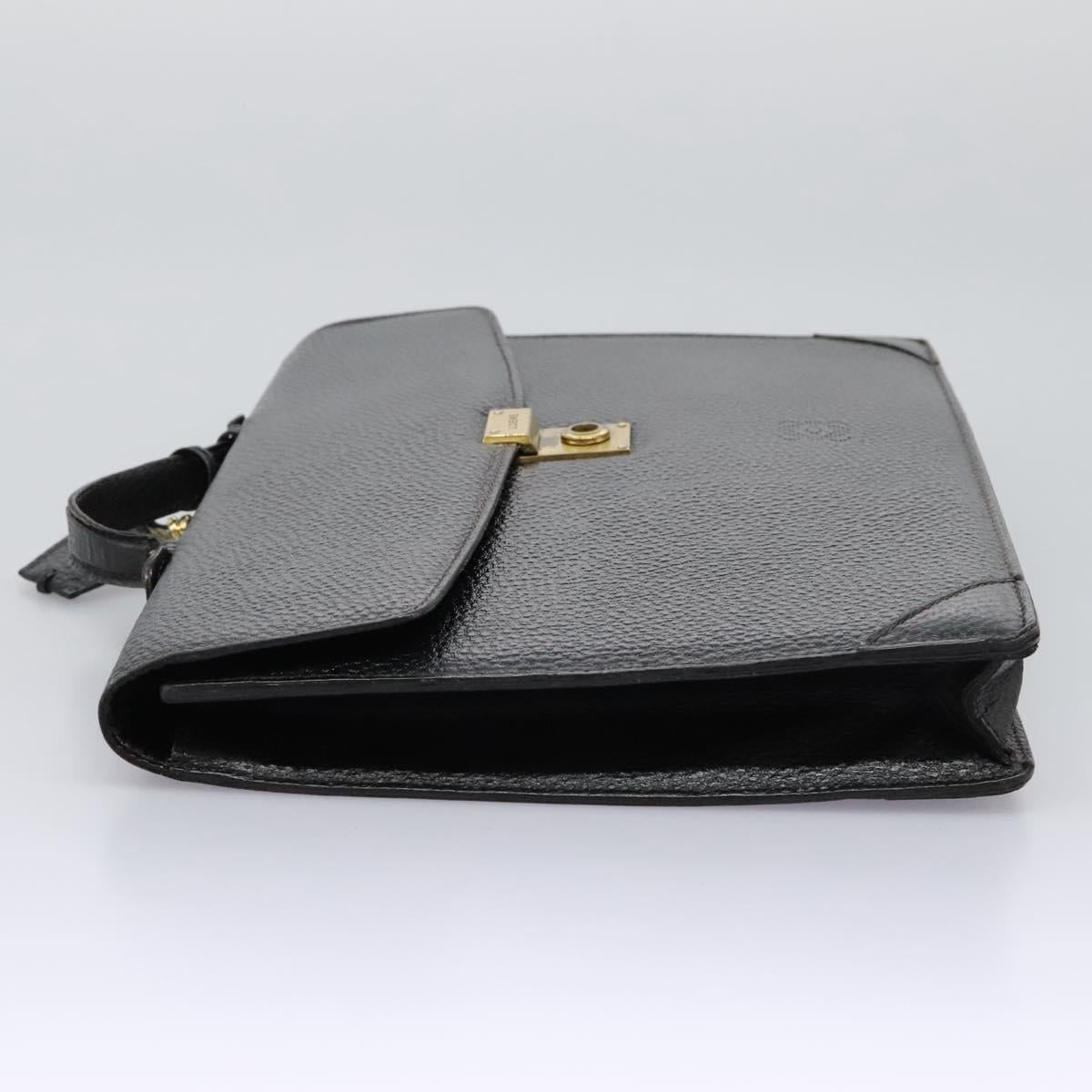 LOEWE Anagram Business Bag Leather Black