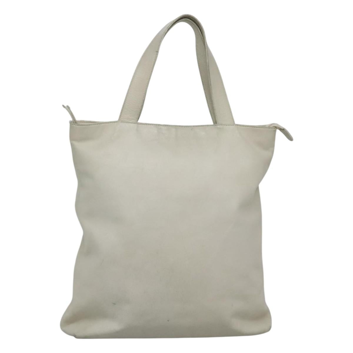 CHANEL COCO Mark Tote Bag Leather White CC