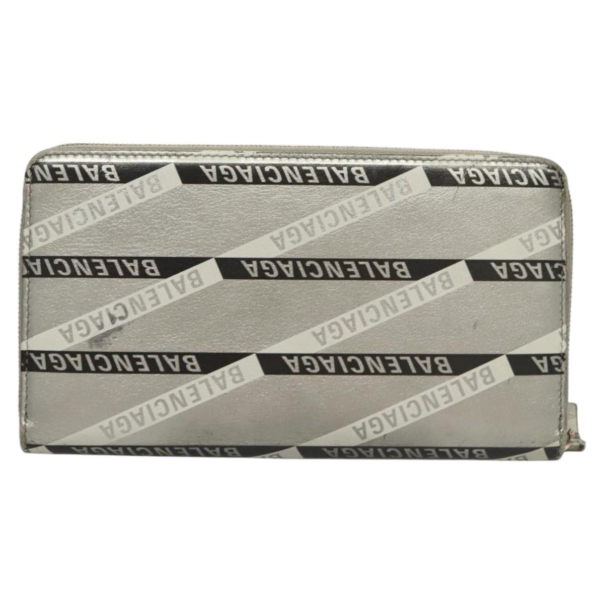 BALENCIAGA Wallet Leather Silver 551935