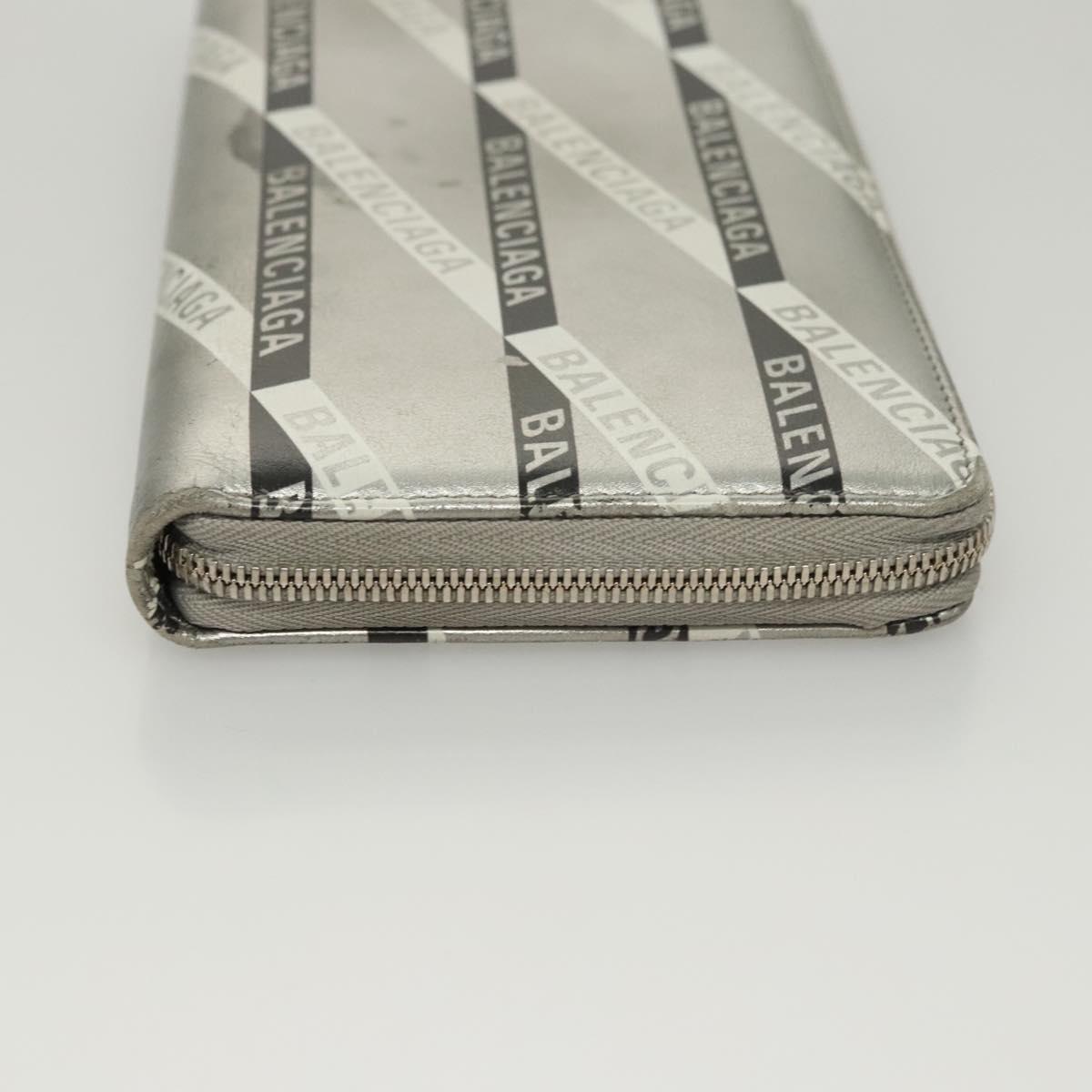 BALENCIAGA Wallet Leather Silver 551935
