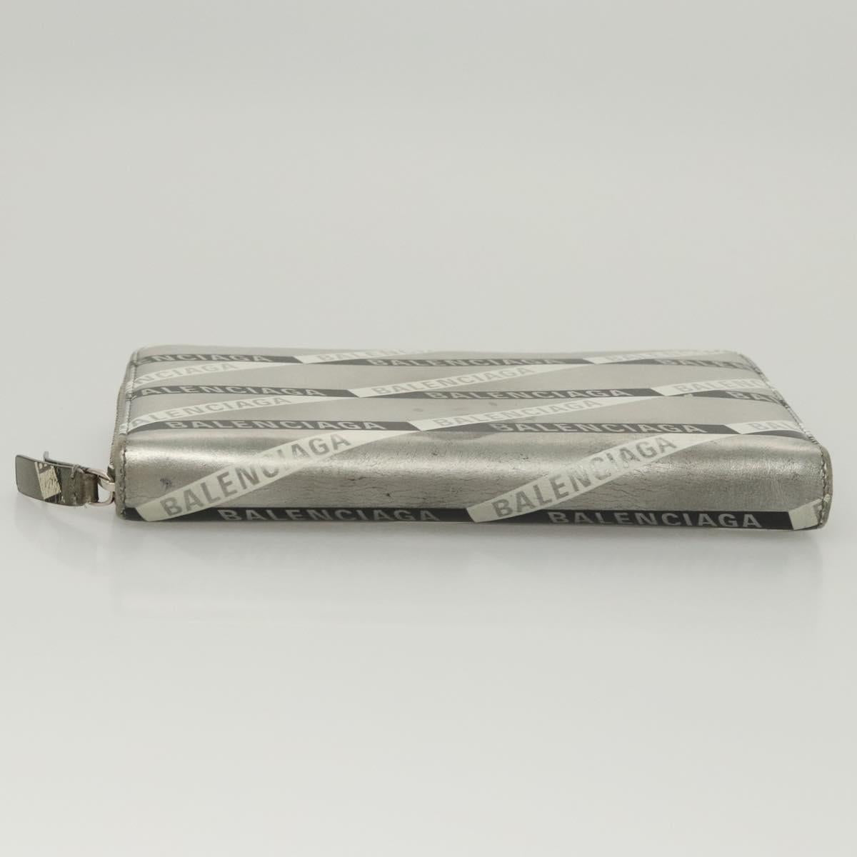 BALENCIAGA Wallet Leather Silver 551935