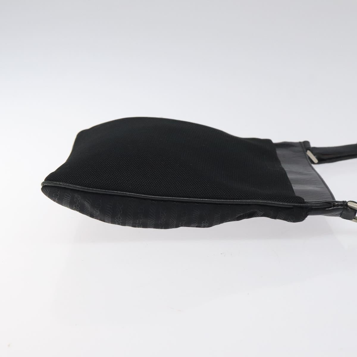 PRADA Shoulder Bag Nylon Black Silver