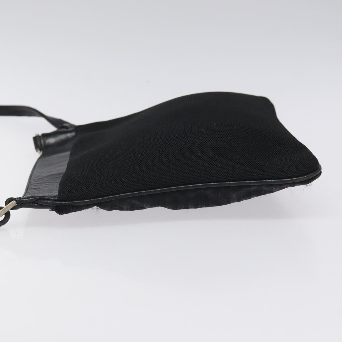 PRADA Shoulder Bag Nylon Black Silver