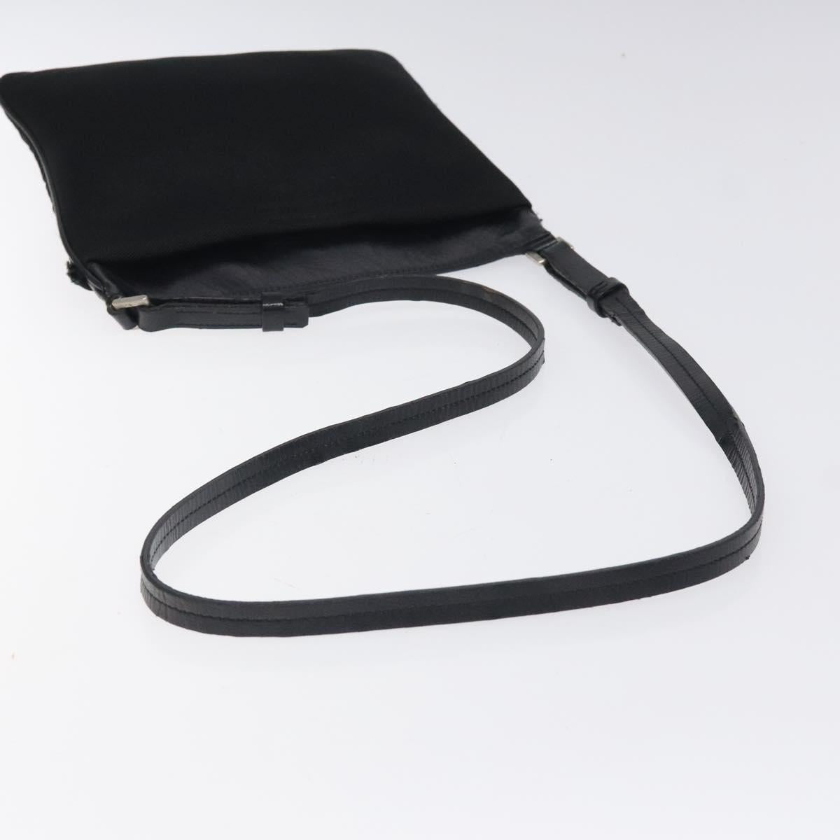 PRADA Shoulder Bag Nylon Black Silver