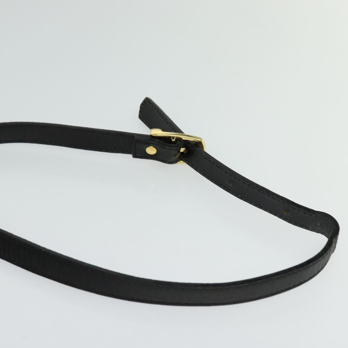 BALLY Shoulder Bag Leather Black Gold