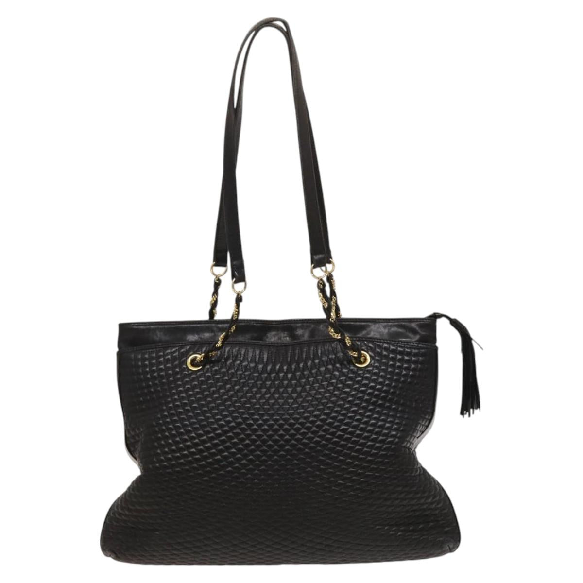 BALLY Shoulder Bag Leather Brown Gold