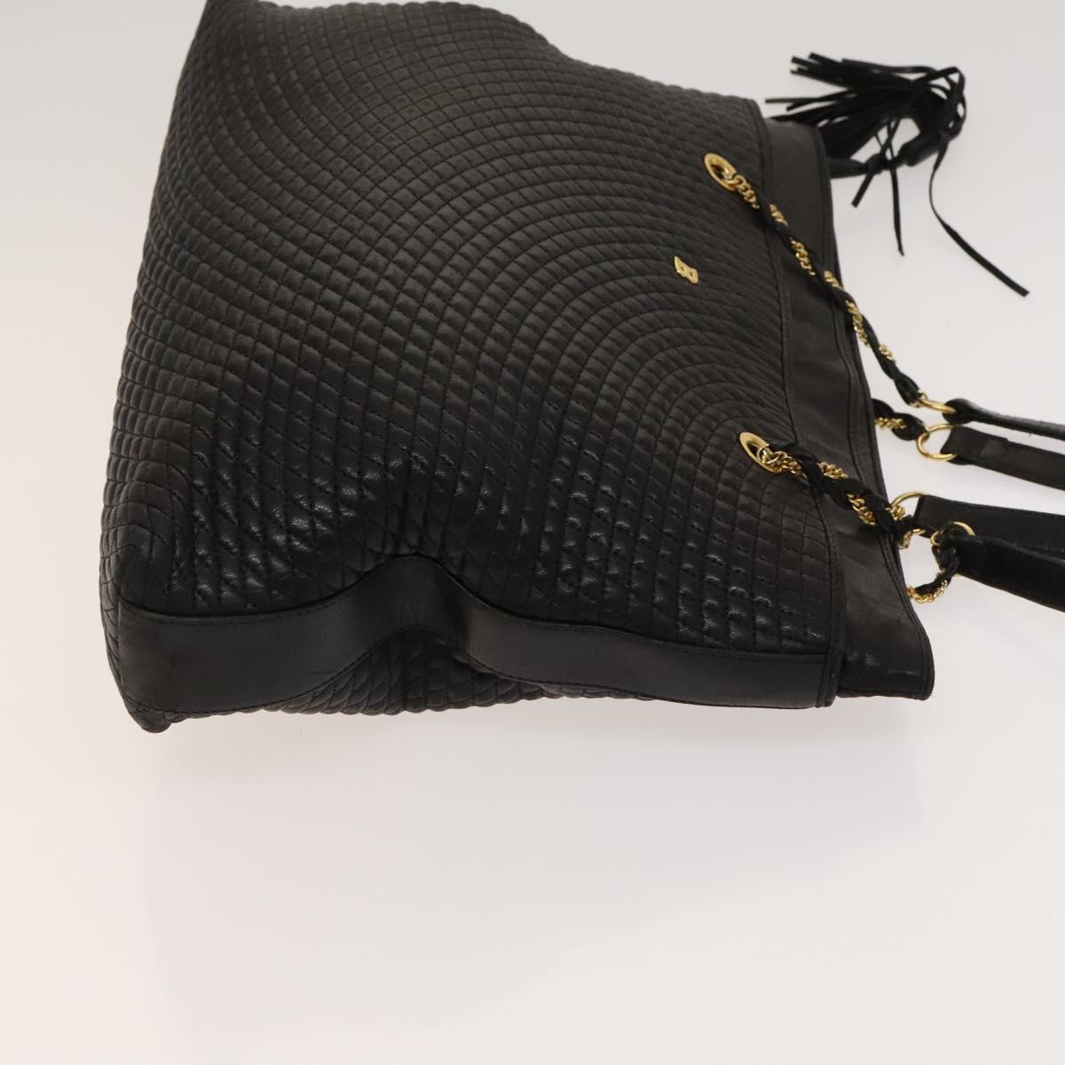 BALLY Shoulder Bag Leather Brown Gold
