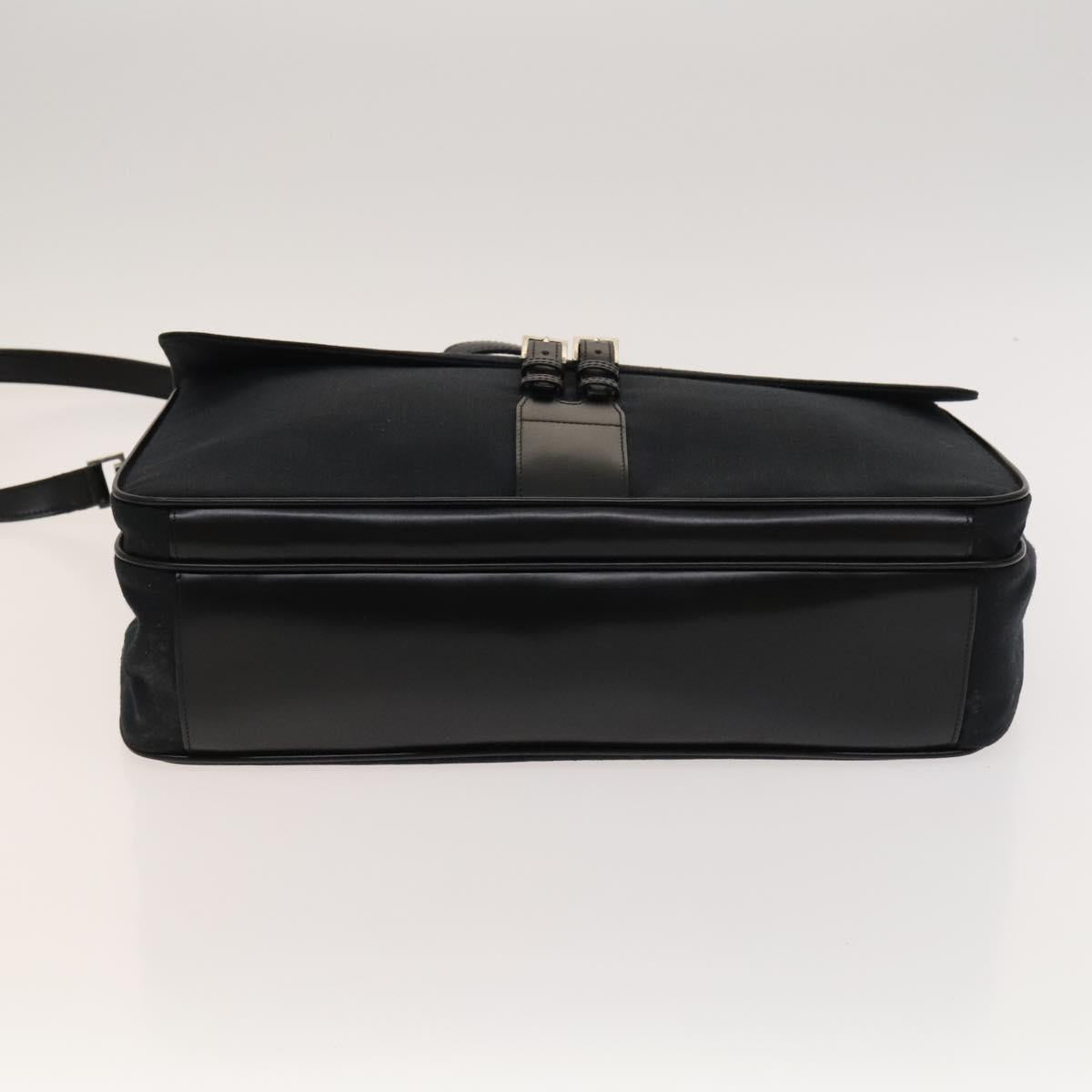 Gianni Versace Hand Bag Canvas 2way Black Silver