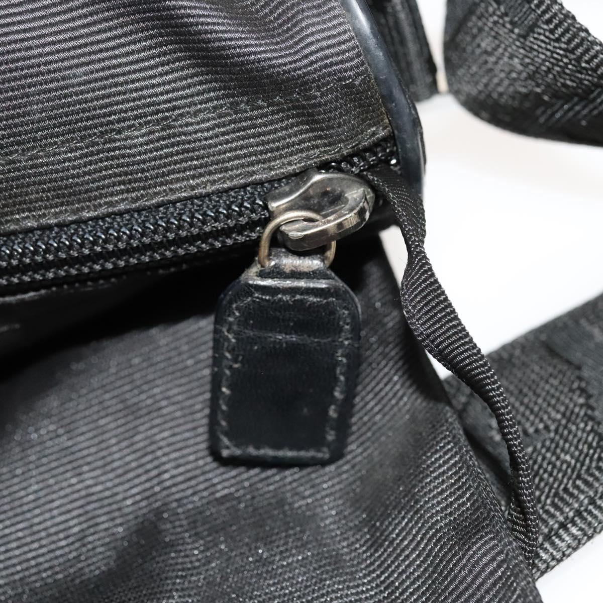 FENDI Shoulder Bag Nylon Black Silver