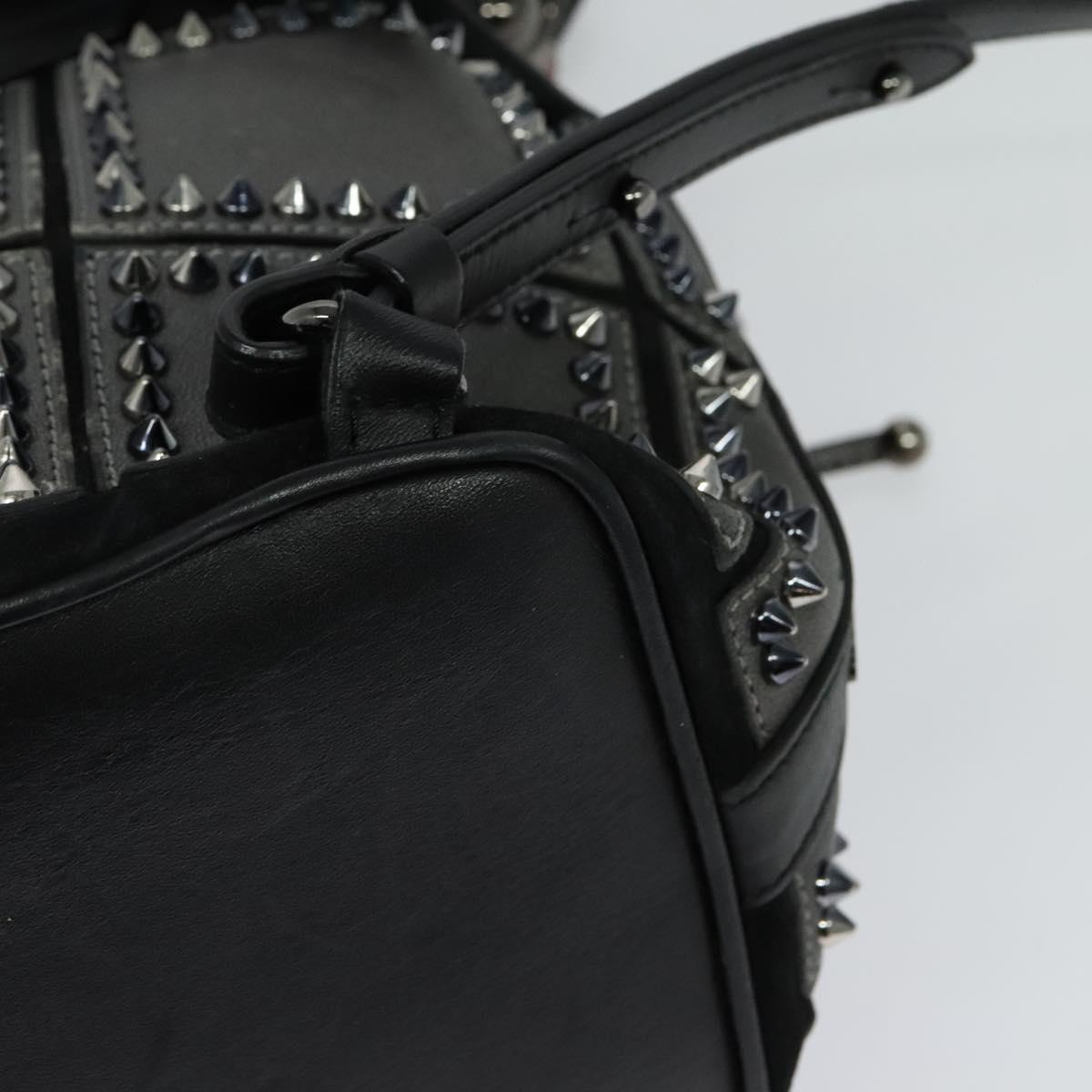 Christian Louboutin Backpack Leather Black Silver