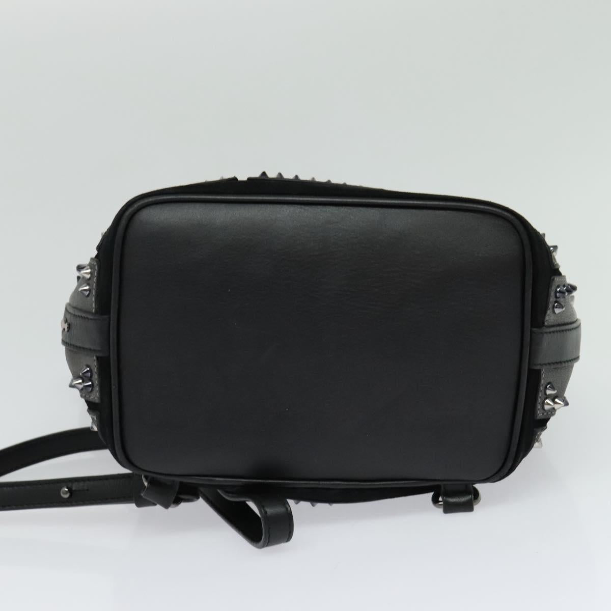 Christian Louboutin Backpack Leather Black Silver