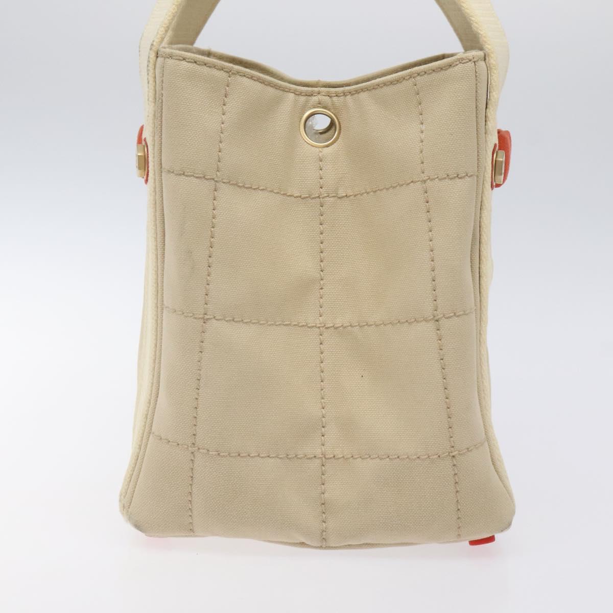 CHANEL Hand Bag Canvas Beige CC