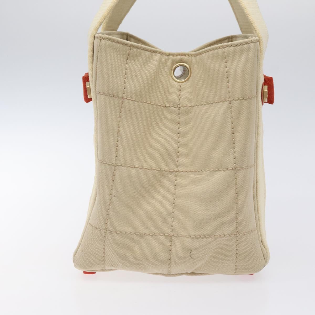CHANEL Hand Bag Canvas Beige CC