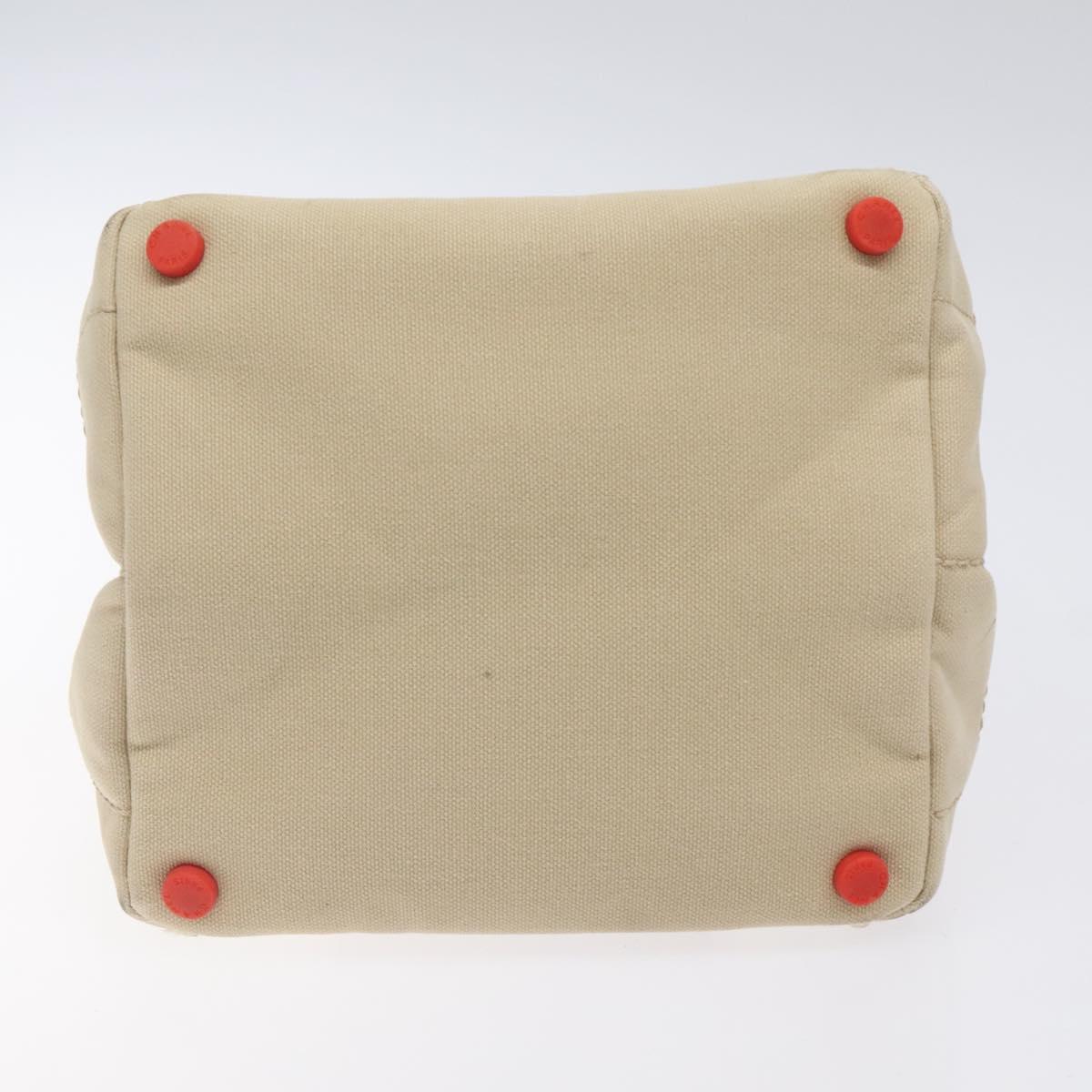 CHANEL Hand Bag Canvas Beige CC