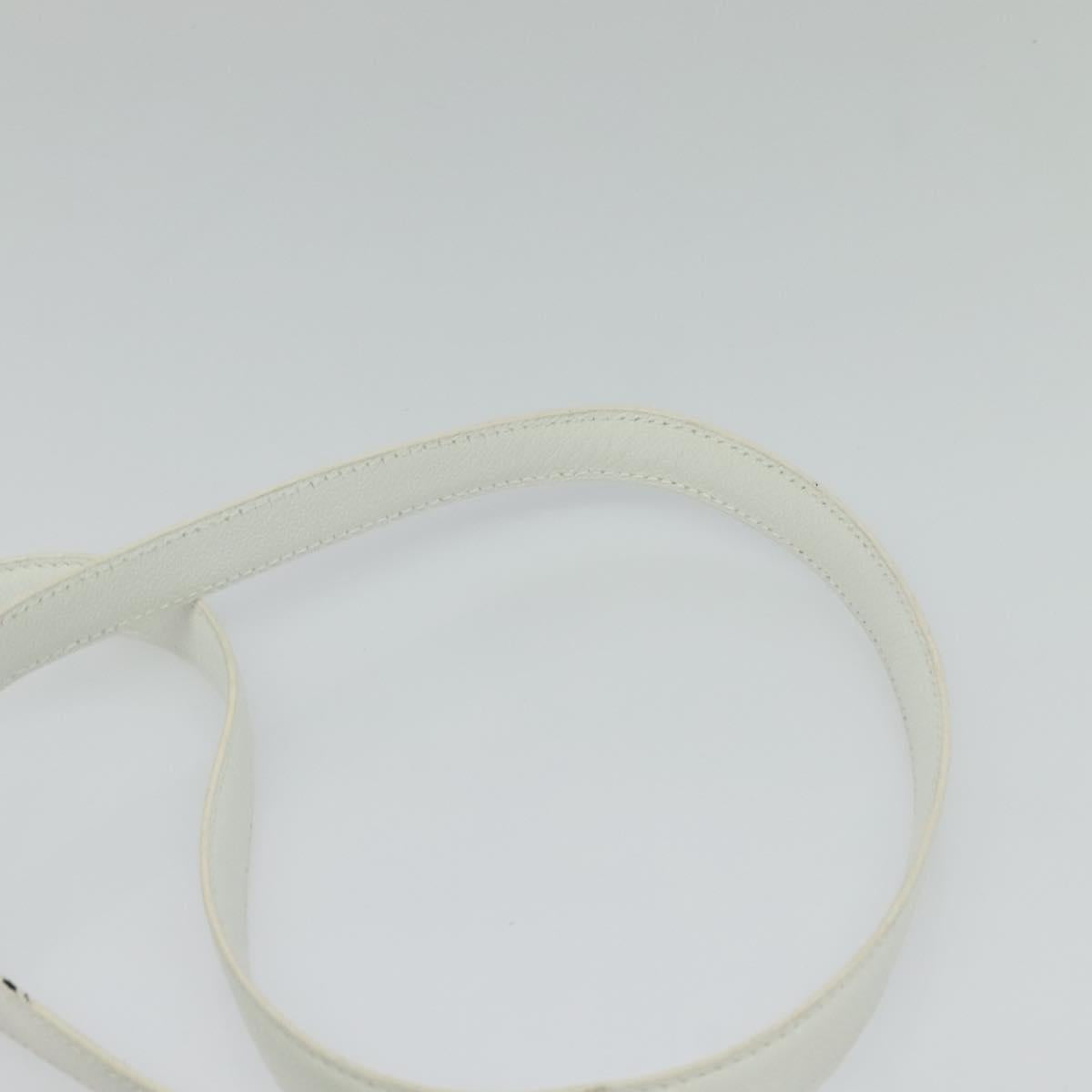 BVLGARI Shoulder Bag Leather White Silver
