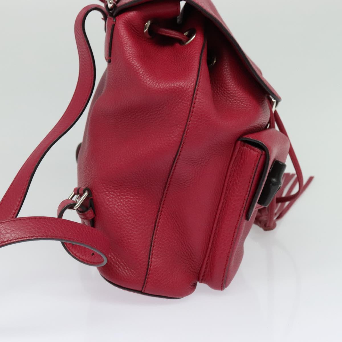 GUCCI Bamboo Backpack Leather Outlet Pink 370833