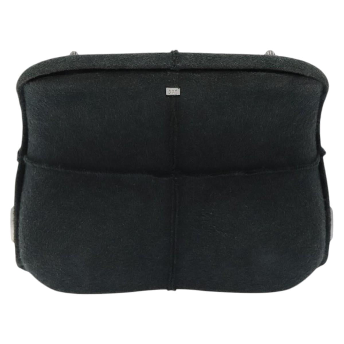 CHANEL Hip Shoulder Bag Cotton Gray CC