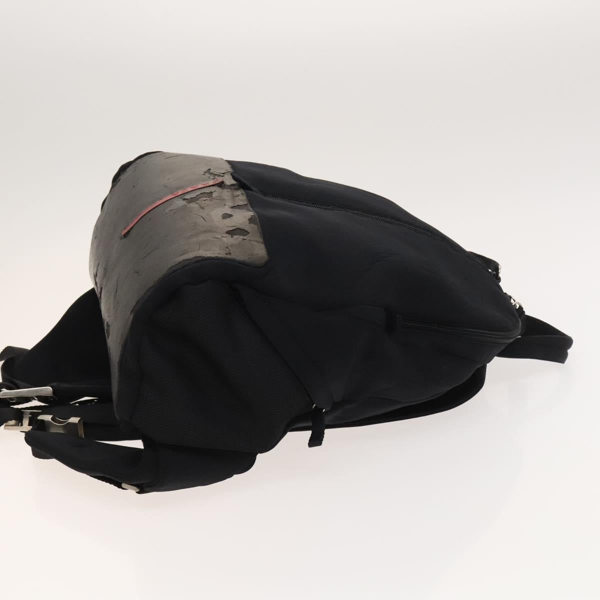 PRADA Sports Backpack Cotton Black Silver