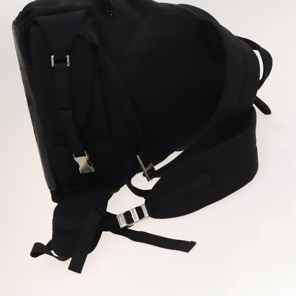 PRADA Sports Backpack Cotton Black Silver