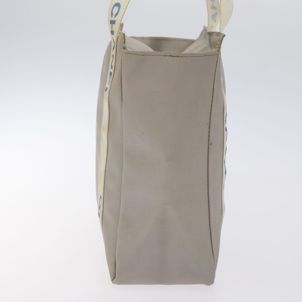 CHANEL Tote Bag PVC Canvas Greige Silver CC