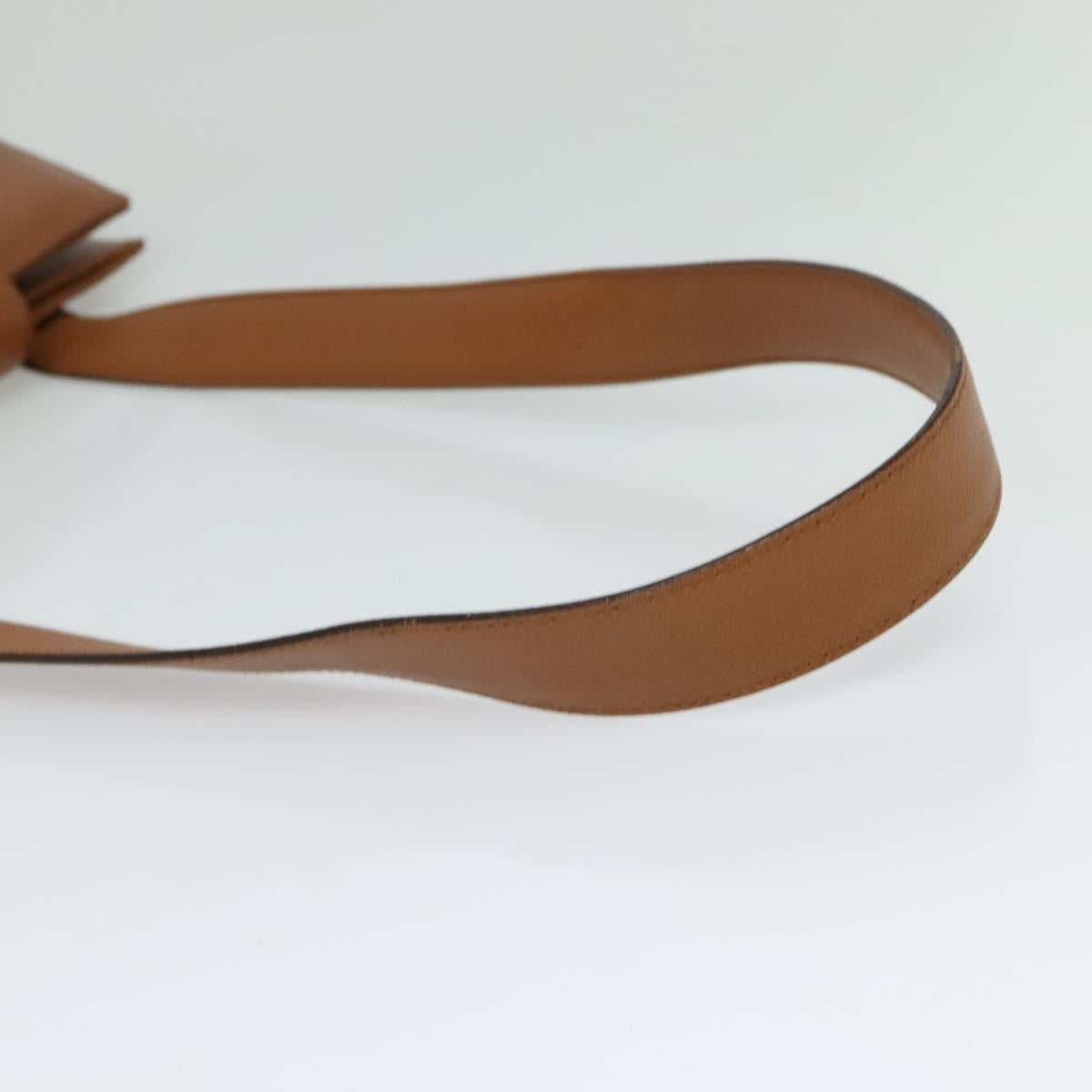 BVLGARI Shoulder Bag Leather Brown Silver