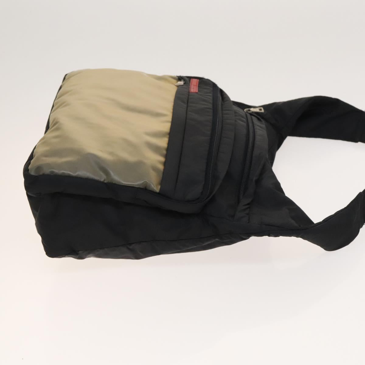 PRADA Sports Shoulder Bag Nylon Black Silver