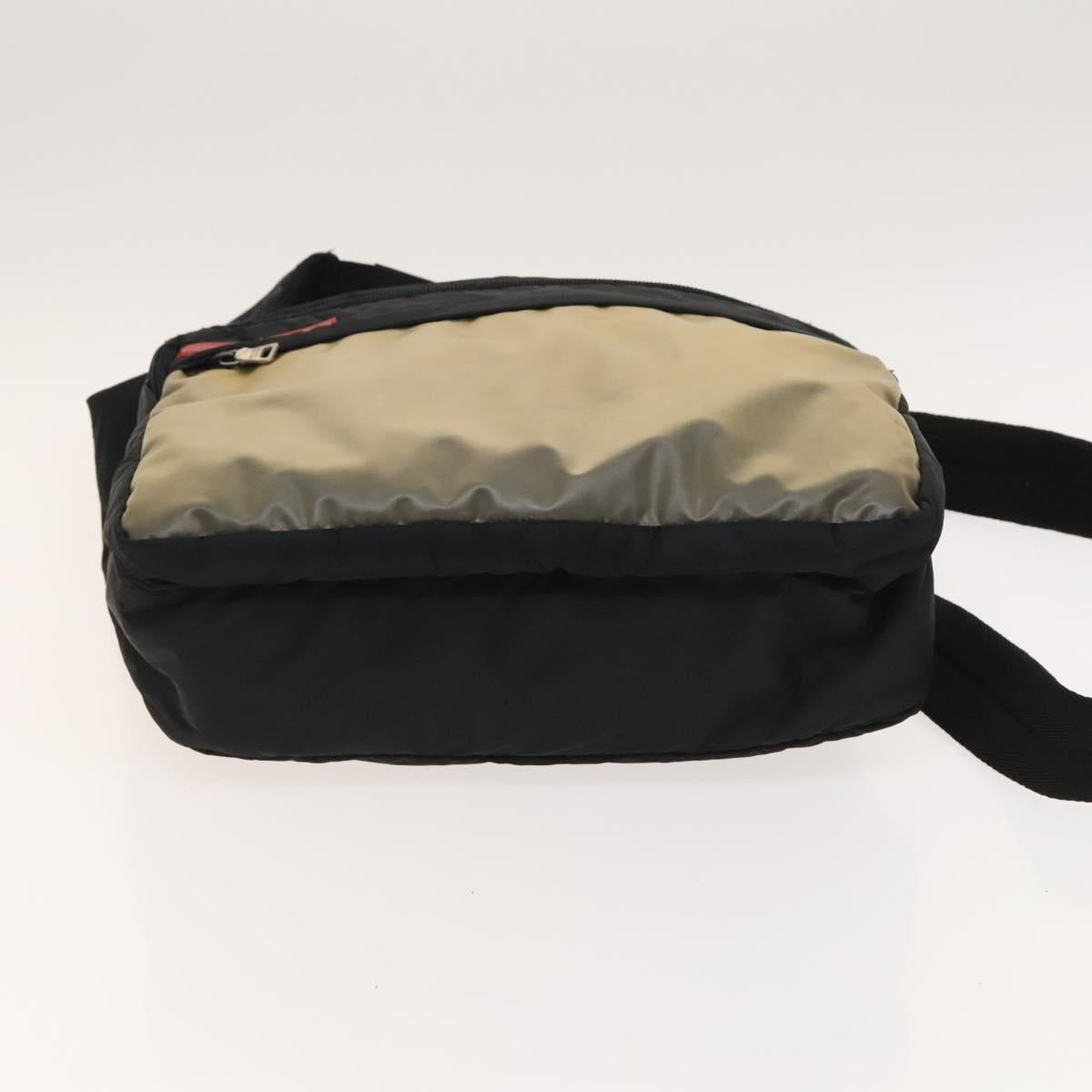 PRADA Sports Shoulder Bag Nylon Black Silver
