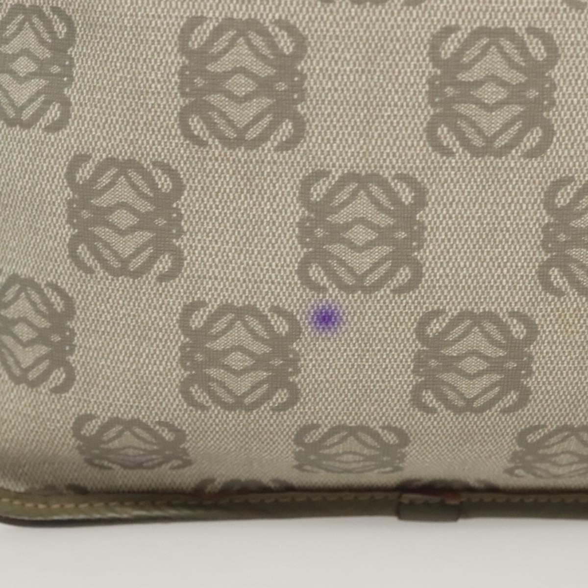 LOEWE Anagram Shoulder Bag PVC Gray Gold