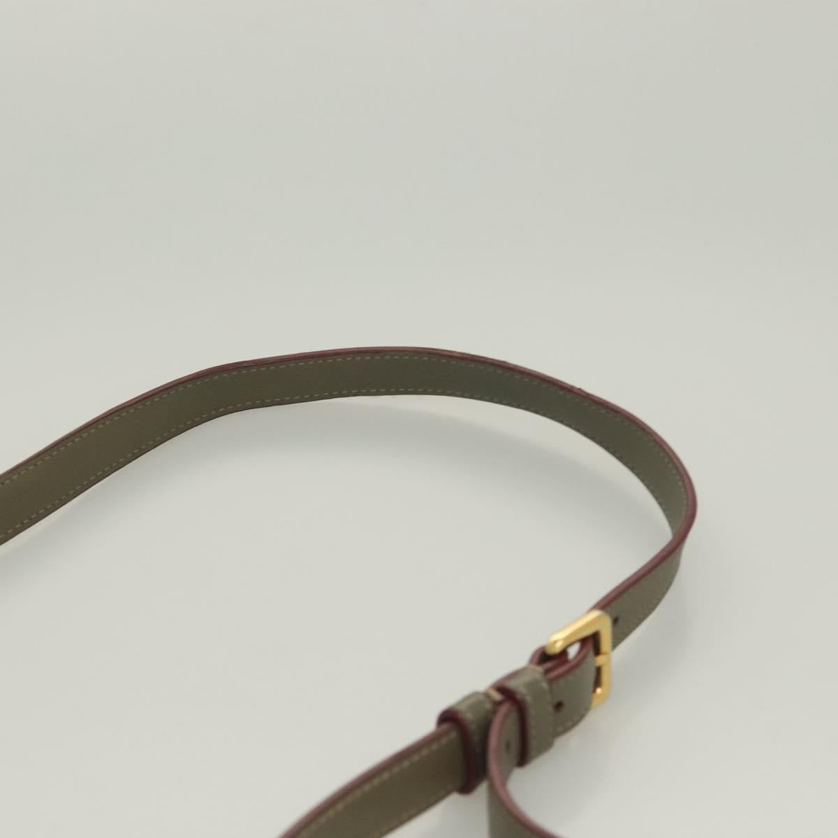 LOEWE Anagram Shoulder Bag PVC Gray Gold