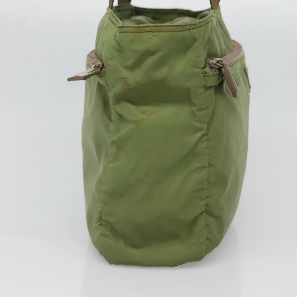 PRADA Shoulder Bag Nylon Khaki Silver