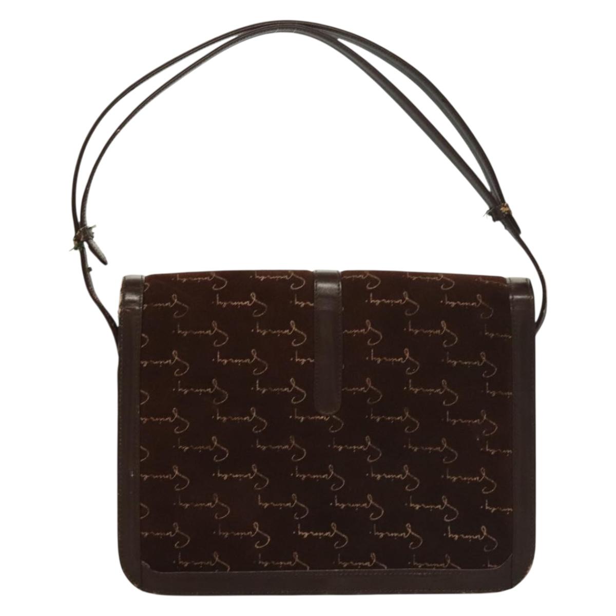 GIVENCHY Shoulder Bag Suede Brown Gold